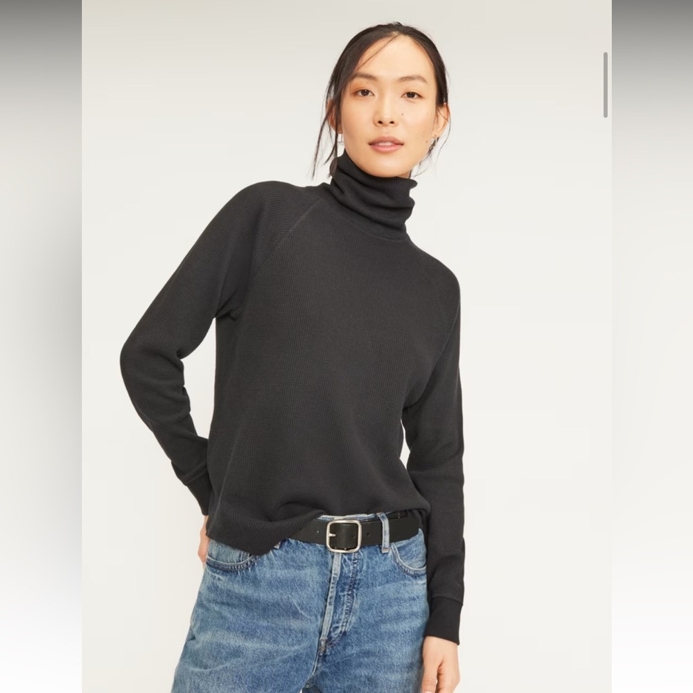 Everlane Organic Cotton Turtleneck Waffle Tee